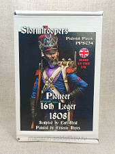 Сборная фигура из смолы Бюст сапёра 16-ого полка лёгкой пехоты. Франция. 1808 г., SOGA miniatures - фото