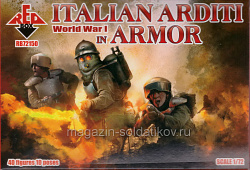 Солдатики из пластика WW1 Italian Arditi in armor (1/72) Red Box (RB72150) (RB72150)