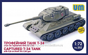 252 Трофейный танк T-34-76 с 88-мм пушкой KwK 36L/36, UM  (1/72)