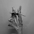 Сборная миниатюра из металла Ирокез (№4), стреляющий, 1750-60, 54 мм, Chronos miniatures