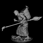 Сборная фигура из металла Миры Фэнтэзи: Старая Ведьма, 54 мм, Chronos miniatures