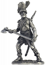 Миниатюра из металла 047. Сапер линейной пехоты, Франция 1804-1814 гг. EK Castings - фото