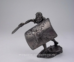 Миниатюра из олова Легионер XXIV легиона с мечом, I-II вв. н.э. Солдатики Публия