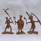 Солдатики из мягкого резиноподобного пластика Набор №30 «Черепаха" - серии "Донгшон / Ванланг» (6 фигур, коричневый) 1/32 ЧЕЛОВЕЧЕК