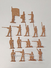 Солдатики из пластика Армия Потёмкина, набор 1 (16 шт., бежевый) 1:32, Уфимский солдатик - фото