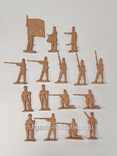 Солдатики из пластика Армия Потёмкина, набор 1 (16 шт., бежевый) 1:32, Уфимский солдатик - фото
