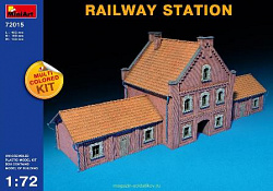 Сборная модель из пластика Железнодорожный вокзал MiniArt (1:72)