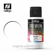 62001 Краска акрил-уретановая Vallejo Premium, белая, 60 мл, Vallejo Premium