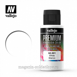 Краска акрил-уретановая Vallejo Premium, белая, 60 мл, Vallejo Premium