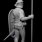 Итальянский пехотинец 75 mm (1:24) Medieval Forge Miniatures (C-75-122) (C-75-122)