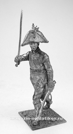 Миниатюра из олова Старший офицер венгерских полков в мундире, 54 мм, Россия