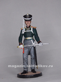 Миниатюра в росписи Обер-офицер армейской пешей артиллерии. Россия, 1809-14 гг., 1:32, Сибирский партизан (СП109) (СП109)