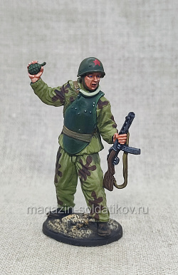 Миниатюра из олова Боец штурмовых батальонов 1941-45 гг., 54 мм, Студия Большой полк (ИЛ2684.14.01.54) (ИЛ2684.14.01.54 )