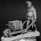 Сборная миниатюра из смолы Веселый артиллерист, 75 мм, Altores studio,