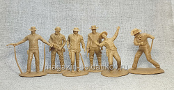 Солдатики из мягкого резиноподобного пластика Ковбои №7, набор 6 шт, 1/32 Soldiers. Есть