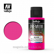 62035 Краска акрил-уретановая Vallejo Premium, розовая флуор. 60 мл, Vallejo Premium