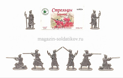 Солдатики из пластика Стрельцы, усиление №2 (8 шт, серебристый) 1:32, Уфимский солдатик (пл002м-СРБР) (пл002м-СРБР)