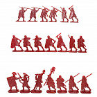 Солдатики из пластика Игровой состав. Тевтобург: Римские легионеры (12+8 шт, вишневый) 52 мм, Солдатики ЛАД