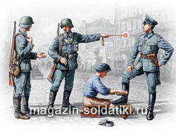 Сборные фигуры из пластика Германский патруль (1939-1942 г.) (1/35) ICM