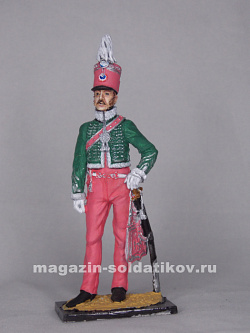 Миниатюра в росписи Офицер конных егерей. Италия, 1814 год, 1:32, Сибирский партизан (СП166) (СП166)