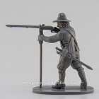 Сборная миниатюра из смолы Мушкетёр, стреляющий, 28 мм, Аванпост
