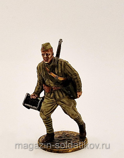Связист с катушкой, РККА 1941-43 гг., 54 мм, Студия Большой полк (ИЛ0541.14.01.54) (ИЛ0541.14.01.54)
