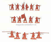 Солдатики из пластика Полк иноземного строя (16 шт., терракотовый) 1:32, Уфимский солдатик - фото
