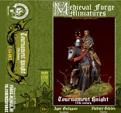 E-54-003 Tournament knight of the 15th century, 54 mm Medieval Forge Miniatures