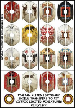 Italian Allied Legionary shield transfers, Victrix (REP(VL)22) (REP(VL)22)