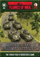 Сборная модель из пластика M5A1 Stuart Platoon (15мм) Flames of War - фото
