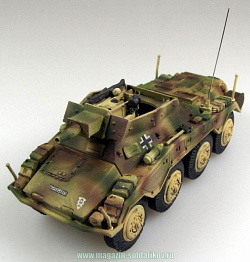 Масштабная модель в сборе и окраске Бронеавтомобиль SD.KFZ.234/3 1.Pz.Div., Hungary 1945, Panzerstahl (88015) (88015)