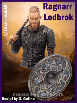 Сборная миниатюра из смолы Ragnarr Lodbrok 1/10, Legion Miniatures (LMBT-017) (LMBT-017)