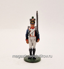 Миниатюра из олова Фузилер линейного полка. Франция 1812-14 гг., Студия Большой полк (ИЛ0565.12.03.54) (ИЛ0565.12.03.54)
