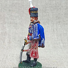 Миниатюра из олова Офицер британских гусар, 1812-15 гг., 54 мм, Студия Большой полк (ИЛ1359.12.04.54) (ИЛ1359.12.04.54 )