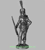 Миниатюра из олова Рядовой гвардейской морской пехоты, Франция, 1810 г., 54 мм, Россия - фото