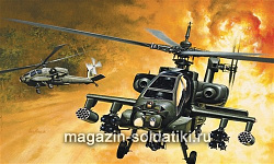 Сборная модель из пластика ИТ Вертолет AH-64A Apache (1/72) Italeri (0159) (0159)