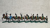 Солдатики из пластика в росписи Гвардейские конные егеря. Франция 1812 год - набор 9 шт., Revell - фото