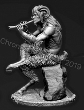 Сборная миниатюра из смолы Сатир, 54 мм, Chronos miniatures - фото