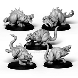 Giant rats, 28 mm Punga miniatures (WGR) (WGR)