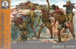Солдатики из пластика АР 016 Italian infantry El Alamien 1942/4 (1:32), Waterloo