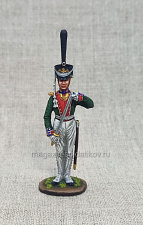 Миниатюра из олова Офицер гвардейской пехоты, Россия 1825 г., 54 мм, Студия Большой полк - фото