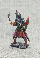 Миниатюра из олова Русский витязь, XIII в., 54 мм, Студия Большой полк - фото