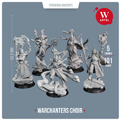 Сборные фигуры из смолы Warchanters Choir, 28 мм, Артель авторской миниатюры «W»