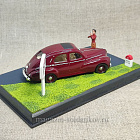 Peugeot 203 La Route Bleue La Crevaison Fontainebleau Altaya 1/43 (QGM-002) (QGM-002)