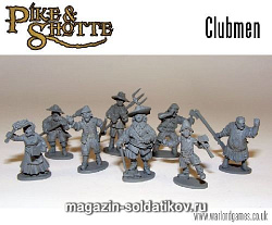 Сборные фигуры из металла (EC-48) Народное ополчение (8) BLI Warlord (WGP-CLU-01) (WGP-CLU-01)