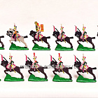 Солдатики из металла окрашенные Уланы герцогства Клеве-Берг, 1809-12 гг. Набор плоских солдатиков 12 шт (100-222) (100-222)