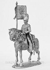 Миниатюра из олова К31 РТ Фанен-юнкер драгунского полка, 1812-14 гг, 54 мм, Ратник - фото