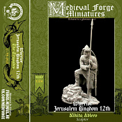 Сборная миниатюра из смолы Warrior, Jerusalem Kingdom 12th, 75 mm (1:24) Medieval Forge Miniatures - фото