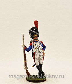 Миниатюра из олова Рядовой полка пеших гренадер Император. гвардии,1804-15 гг.54 мм,Студия Большой полк (ИЛ0371.12.03.54) (ИЛ0371.12.03.54)