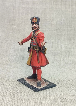 Миниатюра из олова Гренадер Бутырского полка, 1700-1705 гг., 54 мм, Большой полк (ИЛ1340.11.01.54) (ИЛ1340.11.01.54)